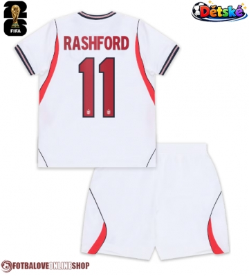 Anglie Marcus Rashford #11 Domácí dres komplet pro Děti MS 2026 Krátkým Rukávem (+ Krátké kalhoty)